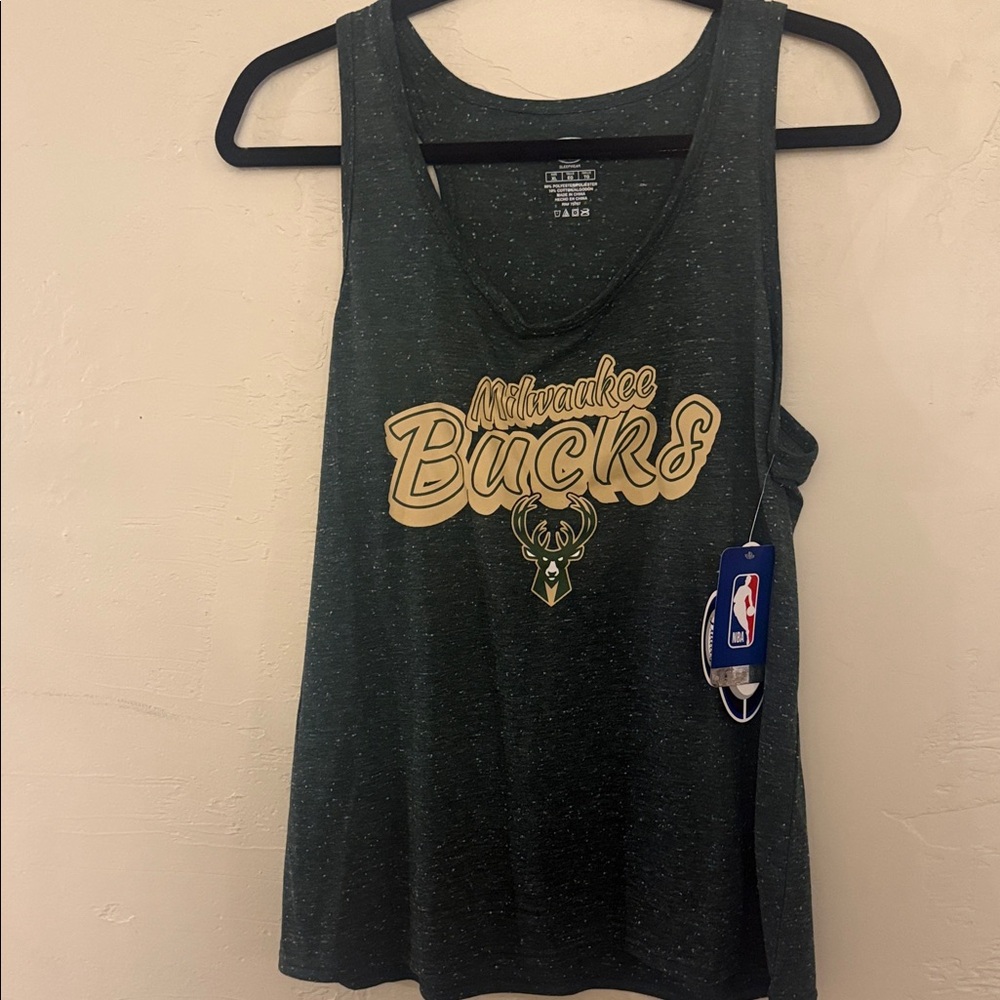 NBA Milwaukee Bucks Dark Green Tank Top